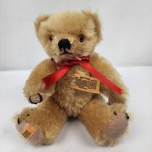 Hamleys MerryThought Miniature 7" Mohair Bear Suede Paw Pads Jointed England